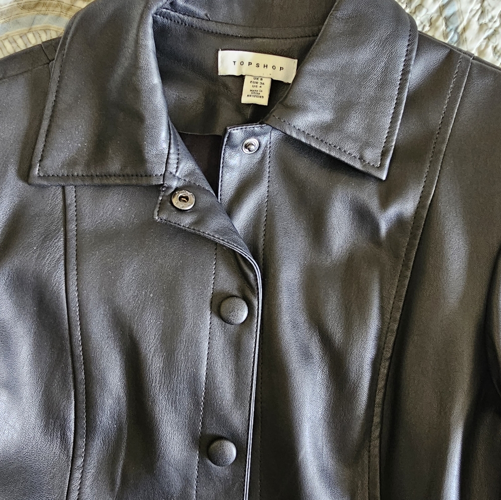 Faux leather dress